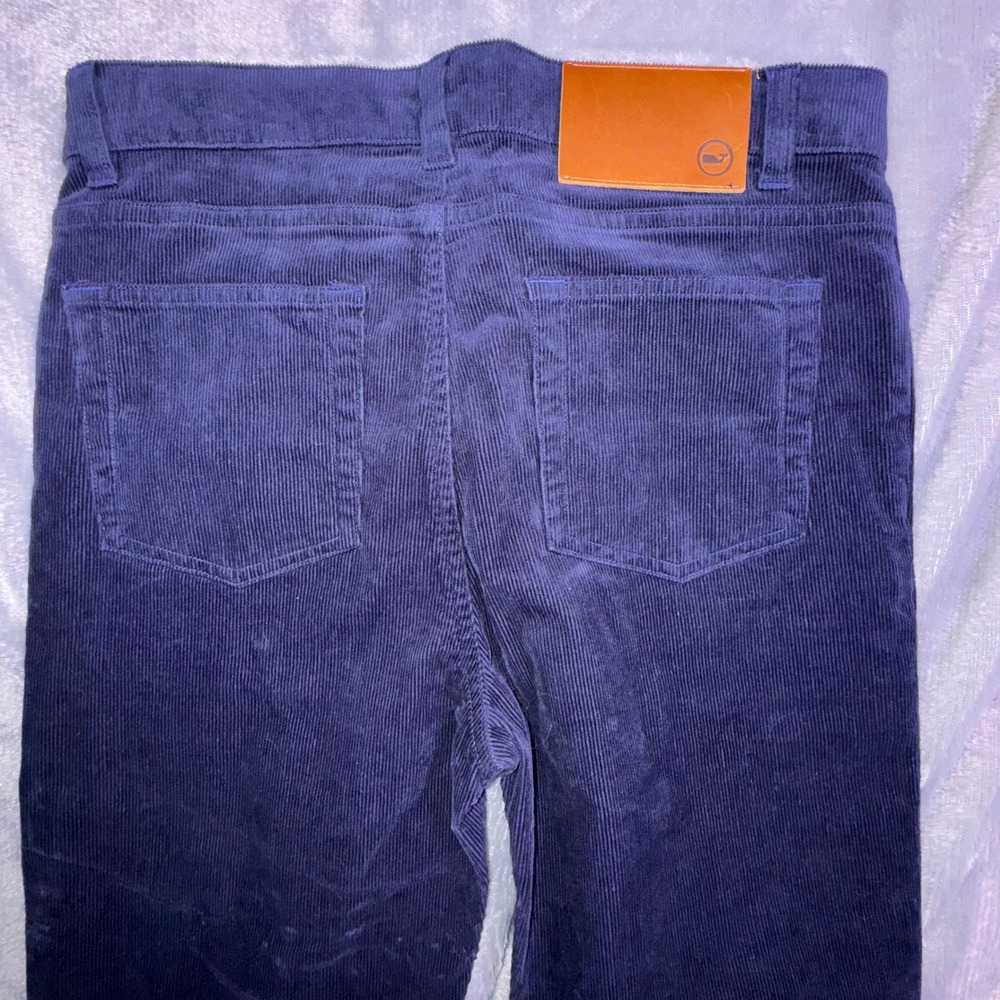 Vineyard Vines Boys 16 Corduroy Pants Navy Blue Classic Adjustable Waist 29x27 - Picture 9 of 12